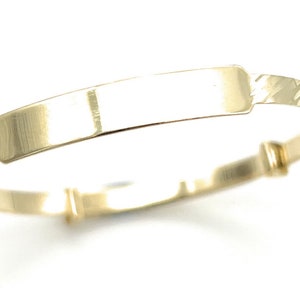 Child Gold Bangle | Christening Gift for Boy, Personalised Baby Bangle | Baby Gold Gift, Gold Christening Bracelet Gift,Custom Name Bracelet