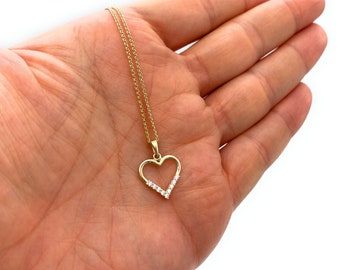 Gold Necklaces for Women | Necklace for Women Gold Heart | Gold Heart Necklace | Gold Heart Pendant | Girlfriend Gifts, Mothers Day