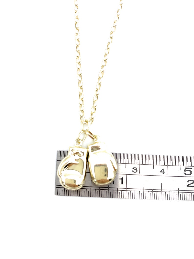 Gold Boxing Necklace Boxing Gloves Necklace Boxing Glove Etsy