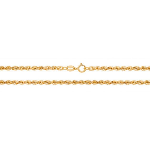 9ct Yellow Gold Rope Chain Bracelet