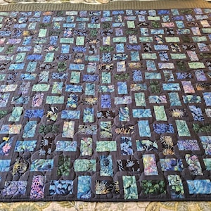 Basketweave Quilt, Completed Quilt, Modern Quilt, 55 x 73, Made in Canada, Free Shipping, Ready to Ship