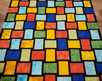 Unfinished Quilt, Quilt Top, Modern Quilt, Basketweave, Woven, Lap Throw, Quilt, Made in Canada, Free Shipping, Ready to Ship