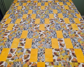 Unfinished Quilt, Quilt Top, Modern Quilt, Twin Size, Made in Canada, Free Shipping, Ready to Ship