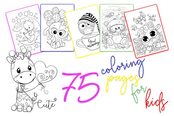 Coloring Book for Kids Printable Coloring Pages for Children | Etsy