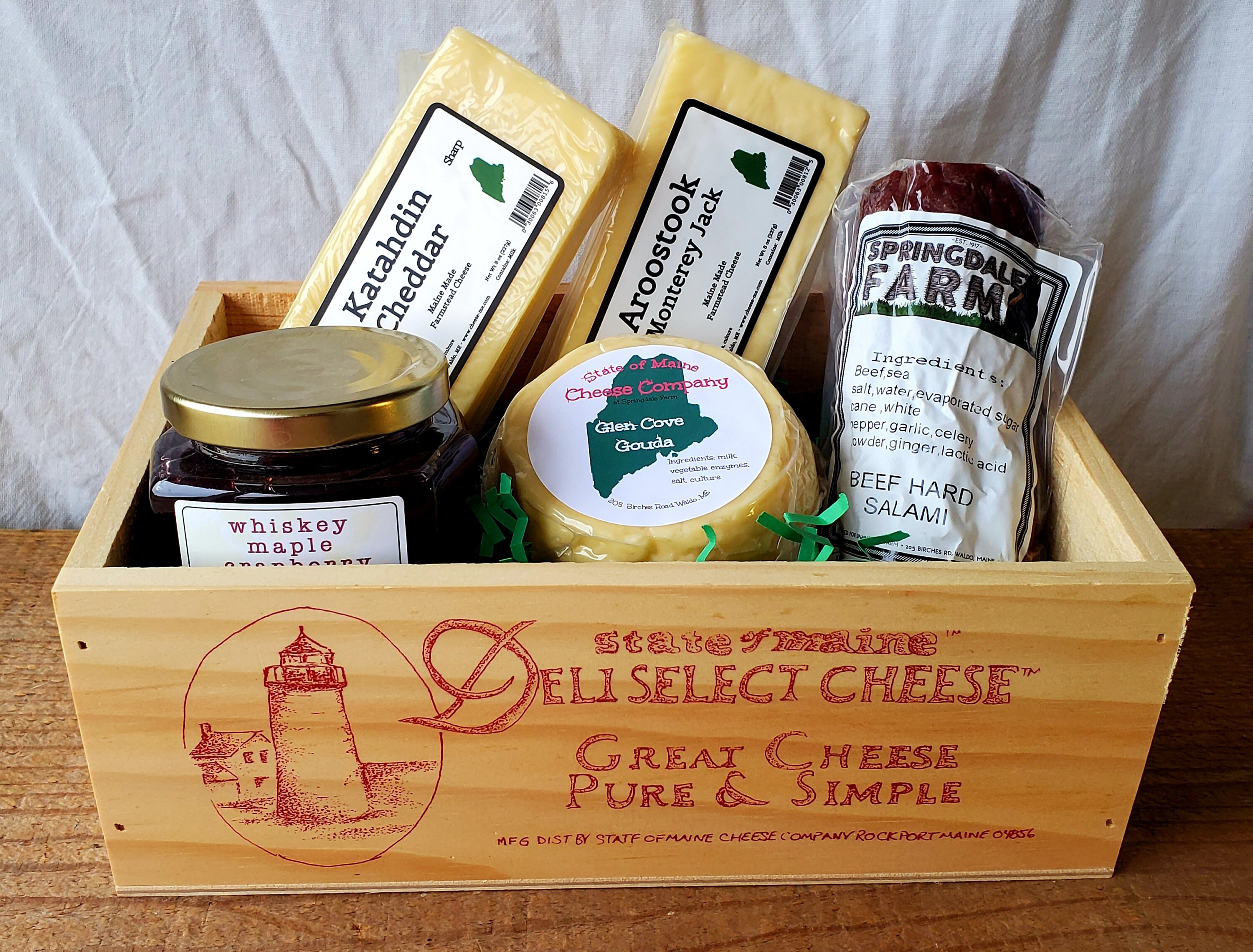 Taste of the Mid Coast Maine Cheese and Charcuterie Gift Box Etsy