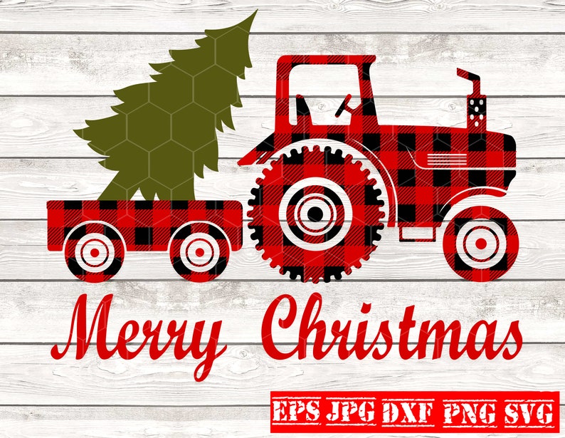Merry Christmas Tractor Svg Farmer christmasS Christmas Etsy
