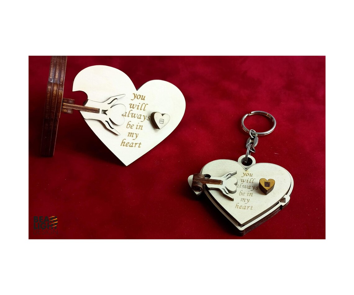 Valentines Keychain Frame Foto Laser Cut Files Keychain Etsy