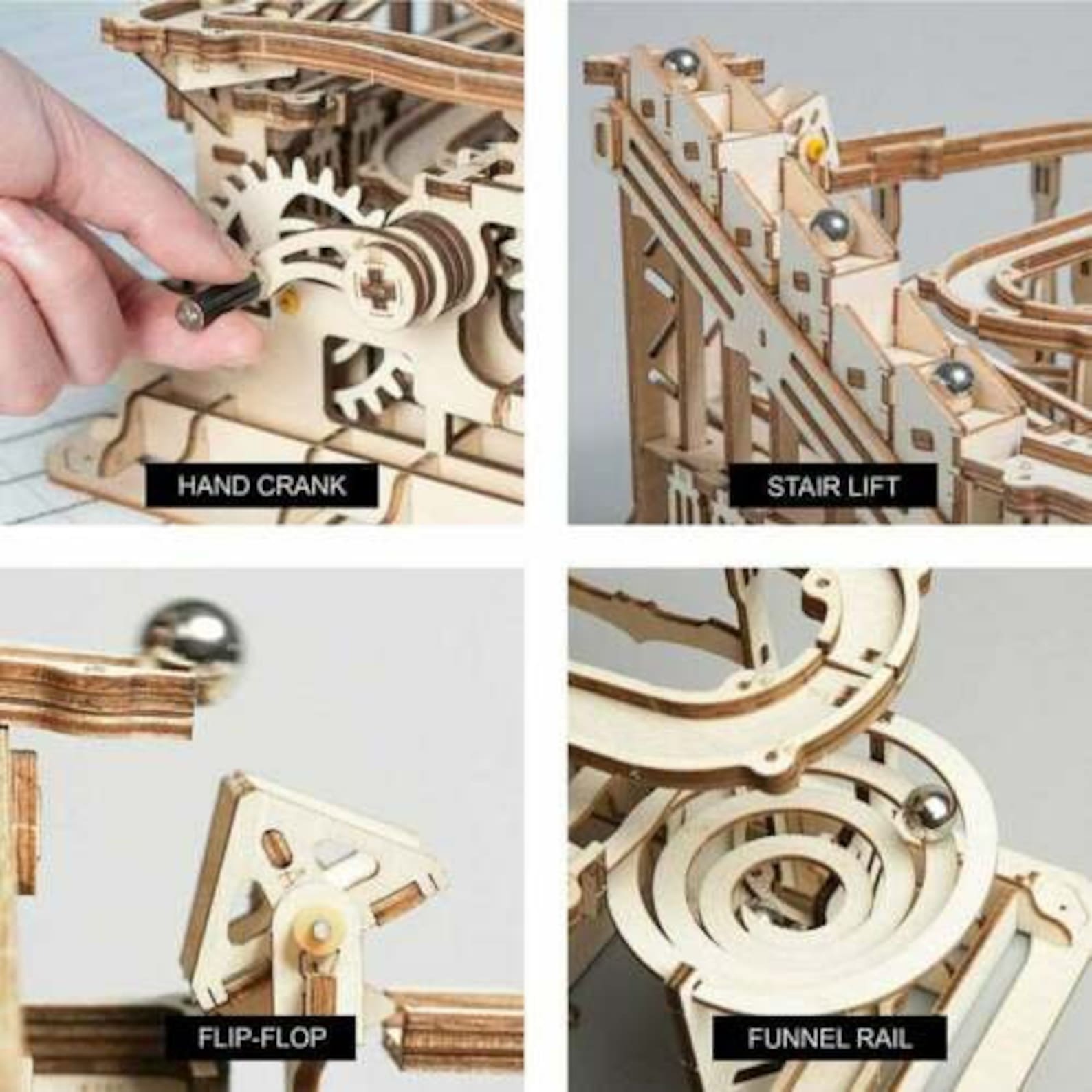 3D Wooden Puzzle Marble Run DIY Mechanical Puzzle Etsy