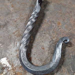 Hand-forged hex stock wall hooks / J hooks