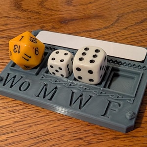 3D printed Wound/Might/Will/Fate stat trackers compatible with the Middle-Earth Strategy Battle Game / MESBG COMMERCIAL use STL