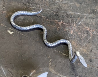 hand forged rebar snake
