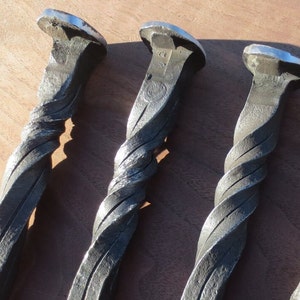 Hand-forged Railroad Spike Bottle Opener: &quot;Rope&quot; twist