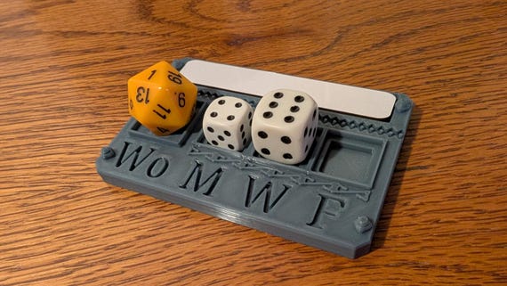 3D printed Wound/Might/Will/Fate stat trackers MESBG Compatible