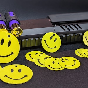 Smiley Face discs/tags for airsoft gear bad co battle field inspired