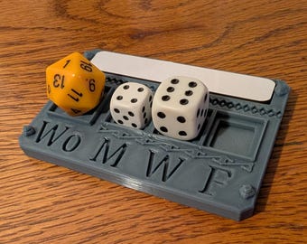 3D printed Wound/Might/Will/Fate stat trackers compatible with the Middle-Earth Strategy Battle Game / MESBG PERSONAL use STL