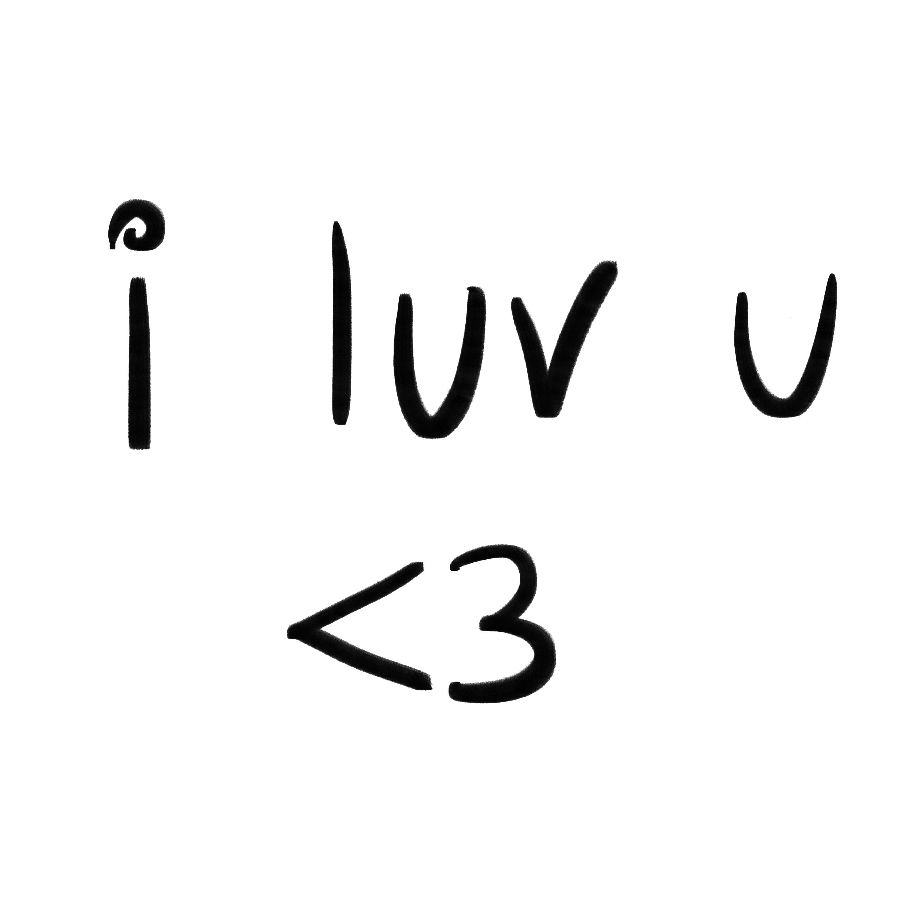 I luv u 3 PNG & JPG Love Quote Home Decor PNG Clip Etsy