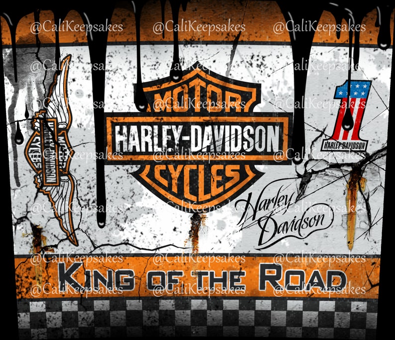 Harley Davidson HD Motorcycle PNG 20oz sublimation tumbler Etsy