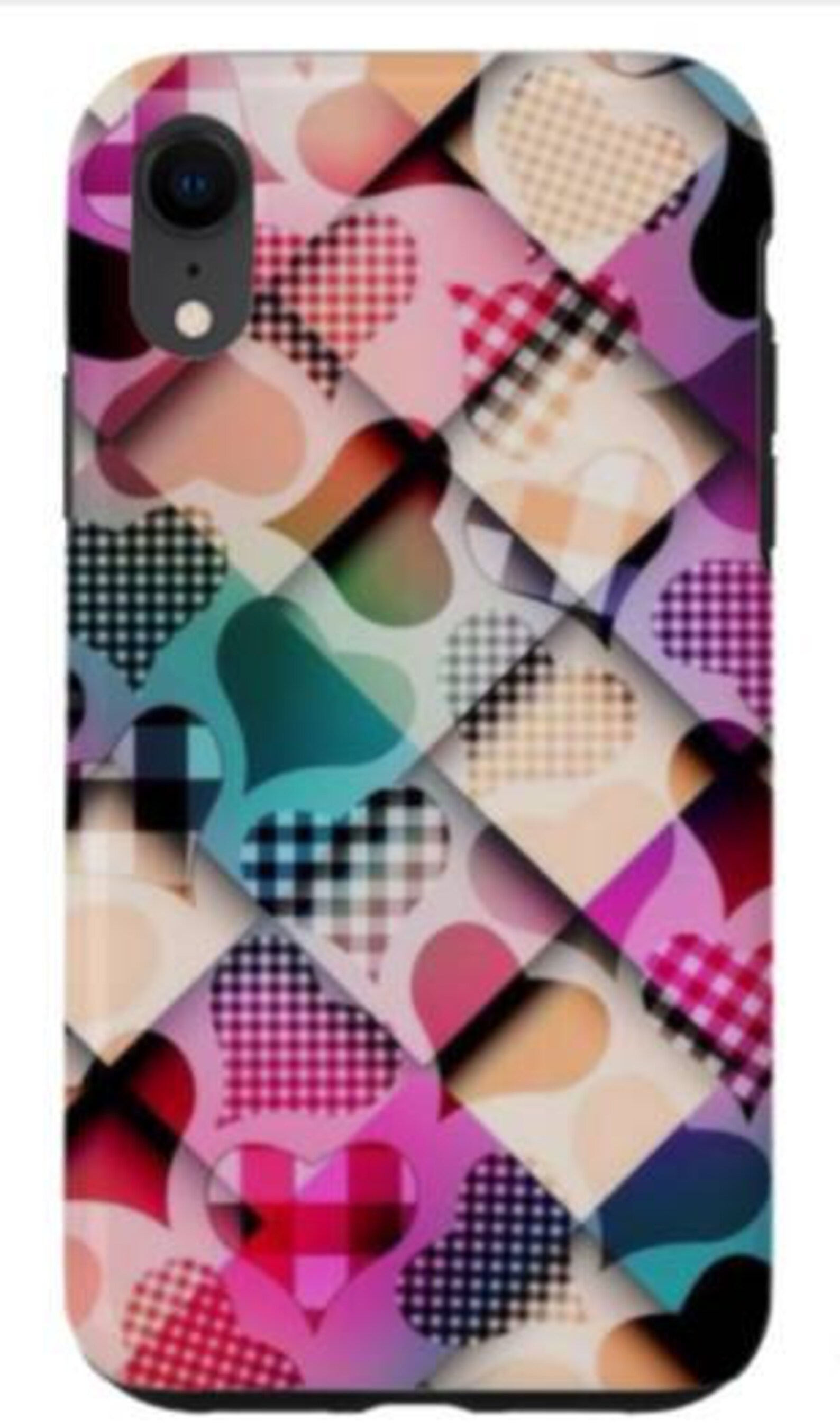 IPhone XR Pink Love heart case desgin Customs for Etsy