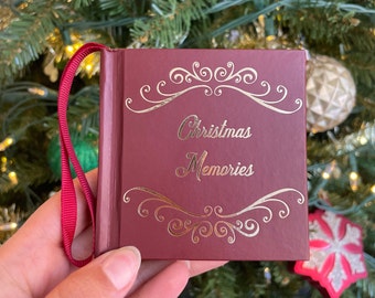 Christmas Memory Journal Ornament - Keepsake Unique Family Ornament