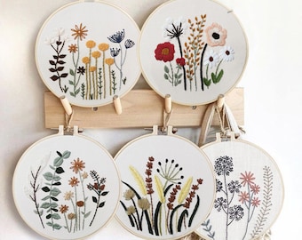 Select Your Embroidery Kit - Embroidery for beginners - Plant Embroidery Kit - Flower Embroidery Kit