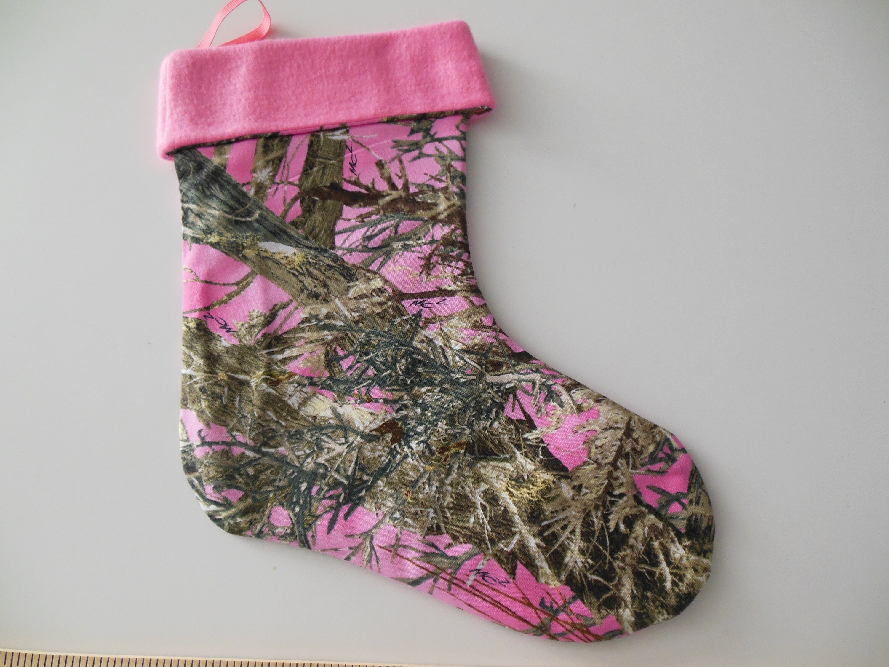 Details about   20" Pink Camouflage Christmas Stocking w/Gift Card Utility Pocket 