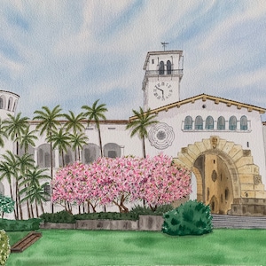 Santa Barbara courthouse garden view