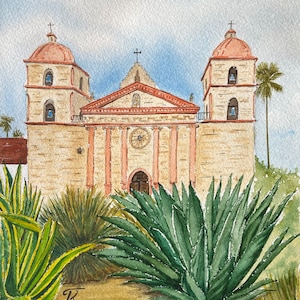 Santa Barbara Mission and the Agaves