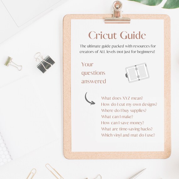 Printable Cricut Digital Guide Cricut Handbook Cricut Cheat | Etsy
