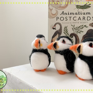 Needle-felted Puffin, Puffin Ornament, Seabird Lover, Decor gift