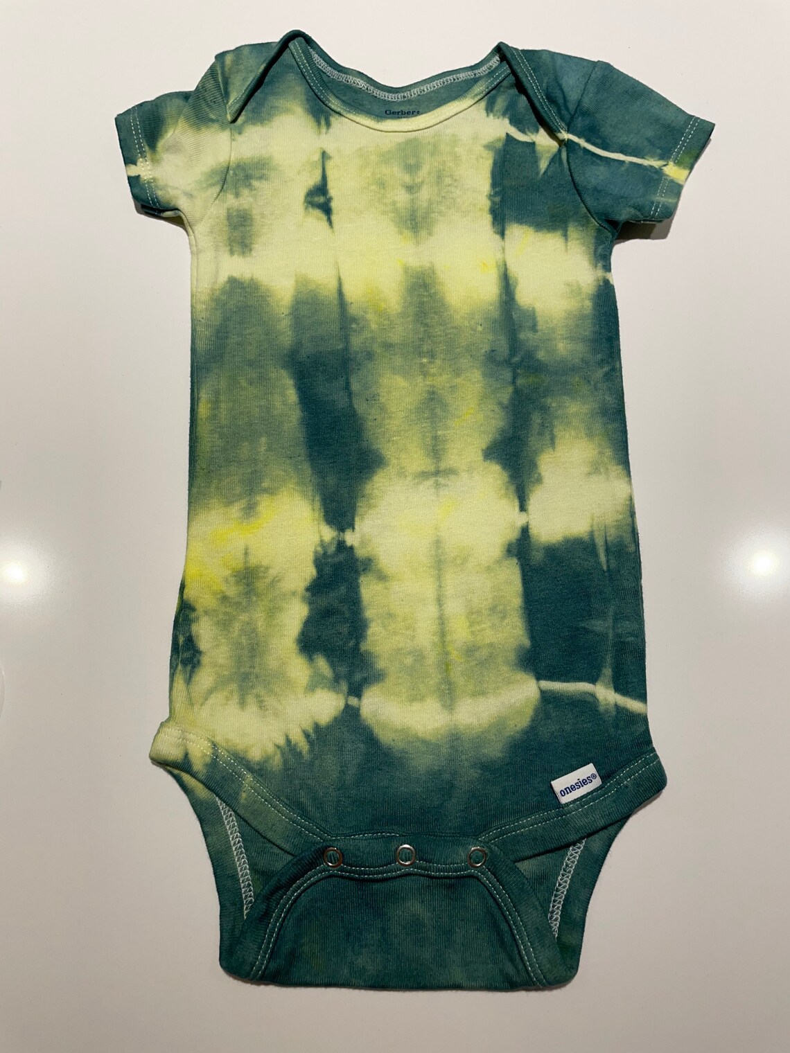 Handdyed Dark Green Onesie 24M Etsy