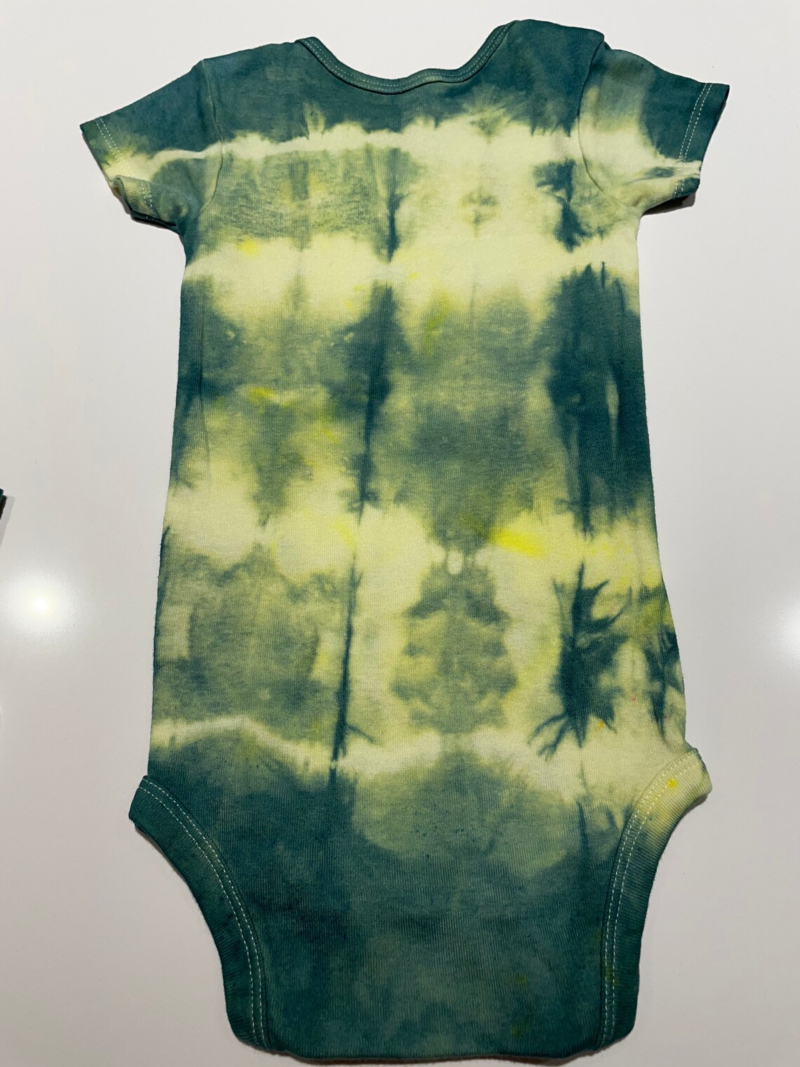 Handdyed Dark Green Onesie 24M Etsy