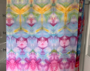 Shibori Tie-dyed Shower Curtain