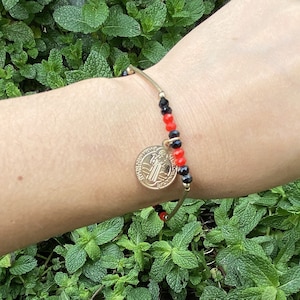 Saint Benedict Protection Bracelet Adjustable Bracelet Good Luck Charm Brazalete Mal de Ojo Pulsera San Benito
