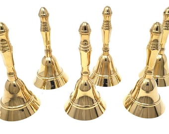 Messing Glocke mit schlankem Griff 10 cm, Wicca Altar, Hexenaltar, Meditationsglocke, Tempelglocke, Chakra ausgleichend