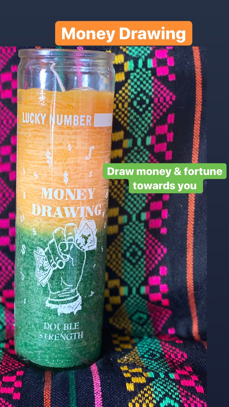 Money Rain 7 Day Candle Velas Preparadas Para Buena Suerte Etsy