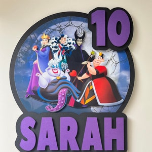 Disney Villains Theme Cake Topper