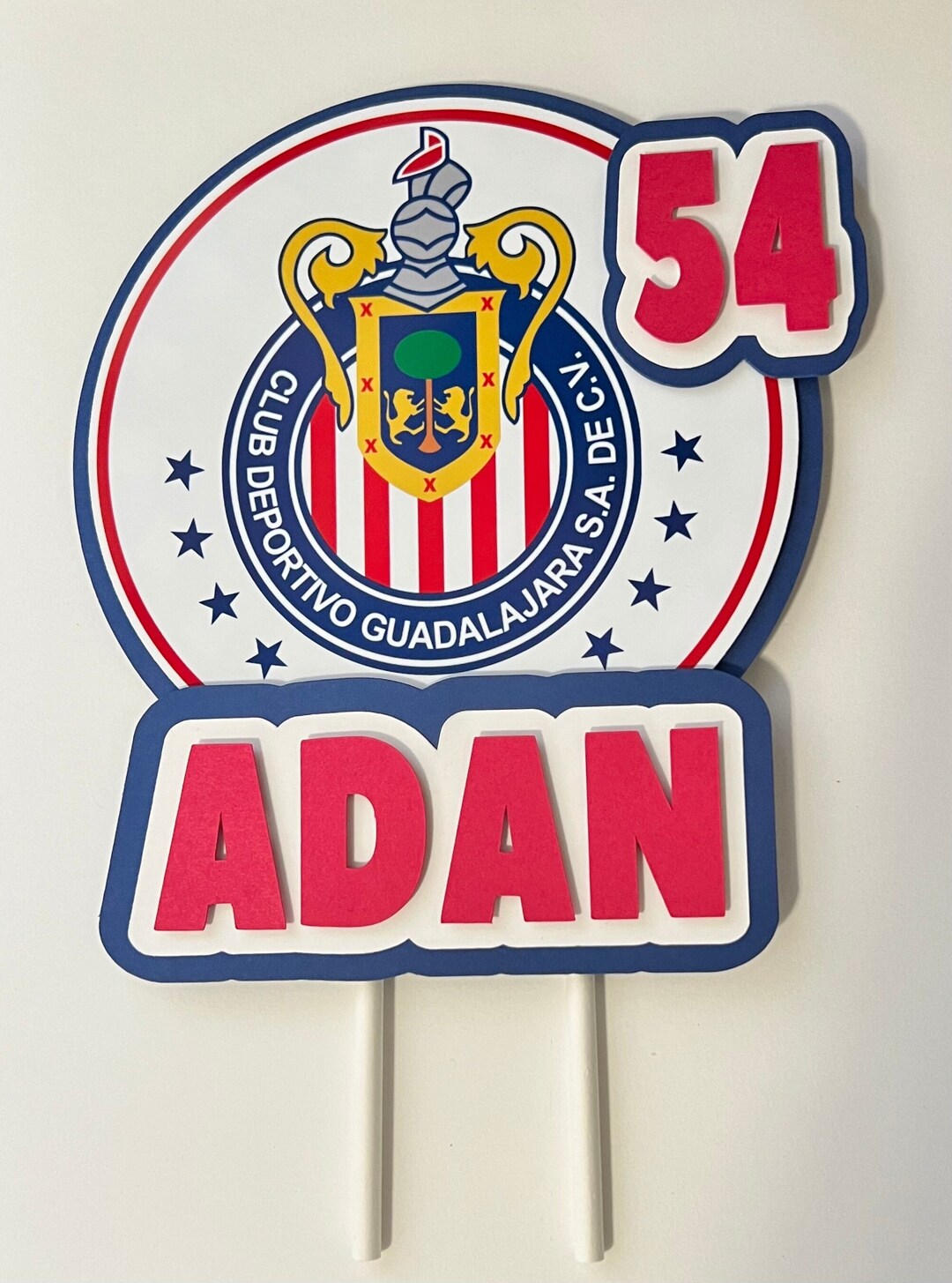Chivas Club Deportivo Guadalajara-soccer Team Cake Topper - Etsy