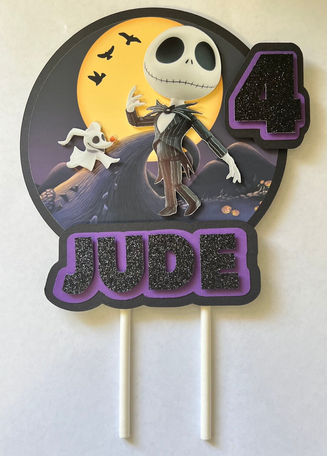 Jack Skellington Theme Cake Topper Etsy
