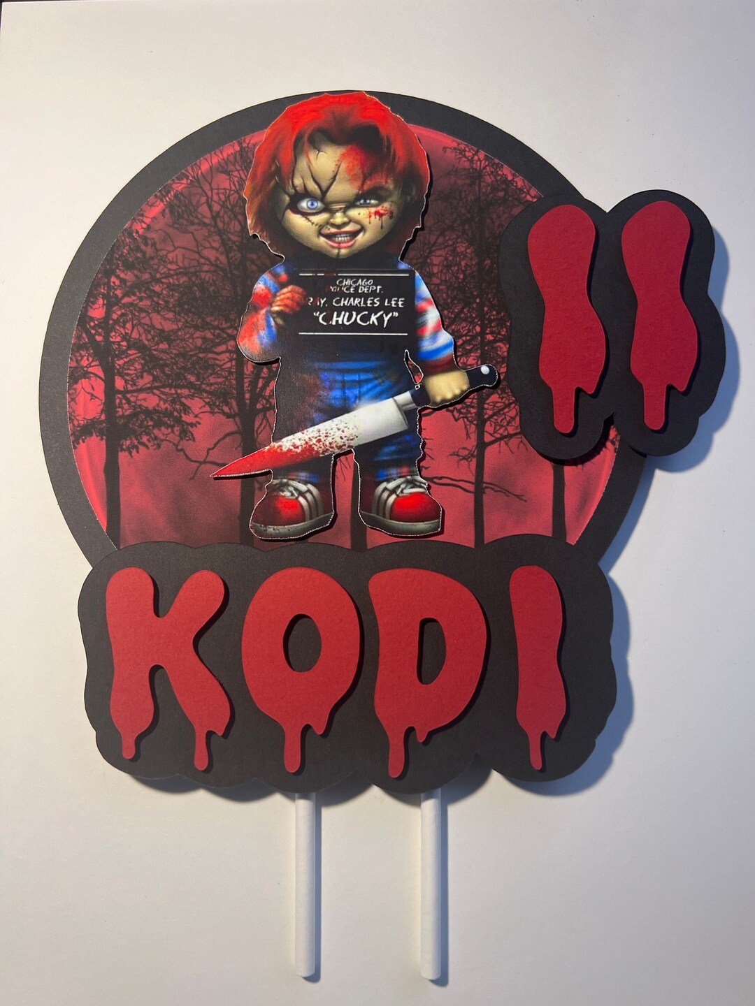 Chucky Theme Cake Topper Etsy Chucky Theme Cake Topper Etsy