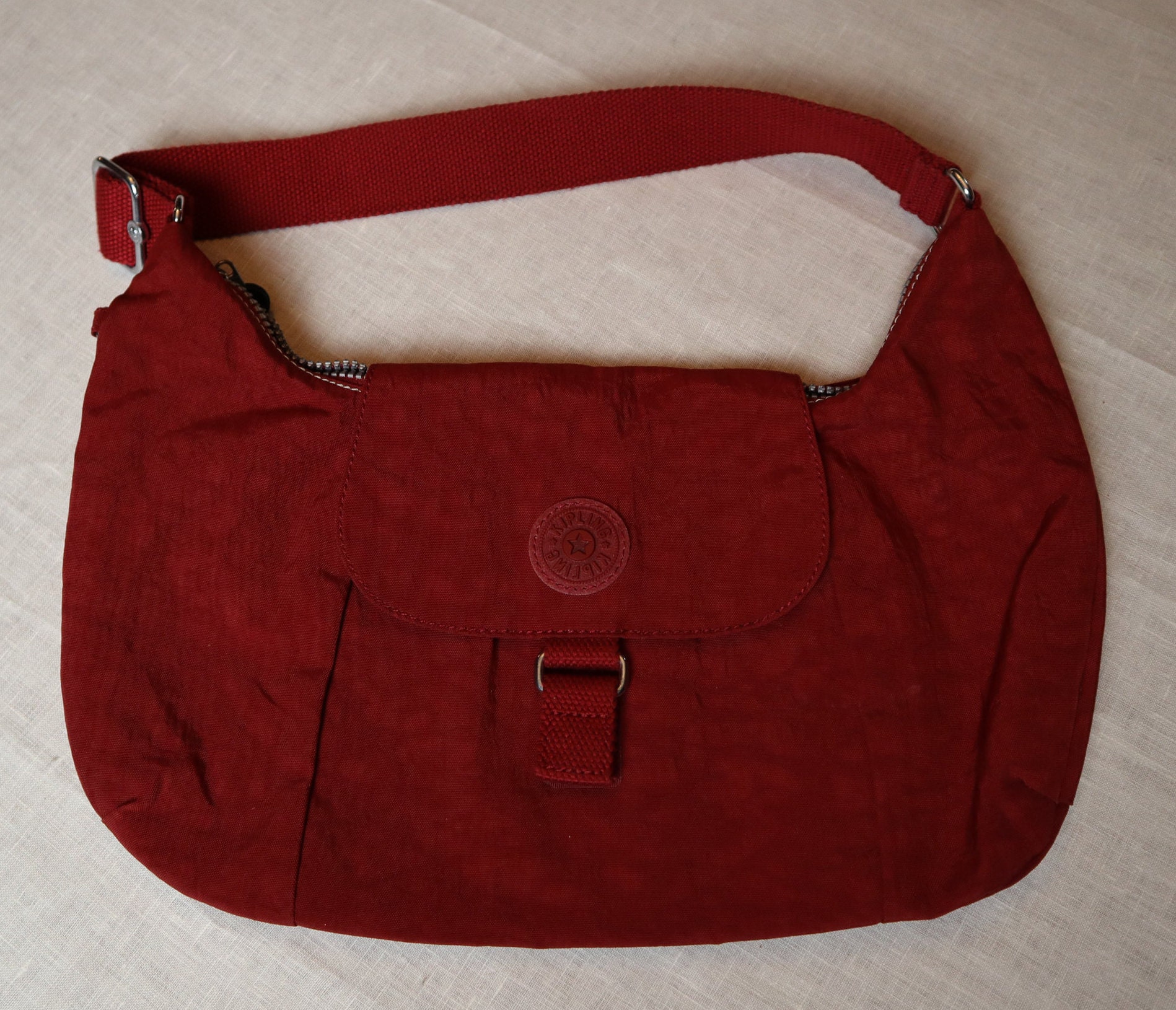 Like New Red Kipling Bag Medium Etsy