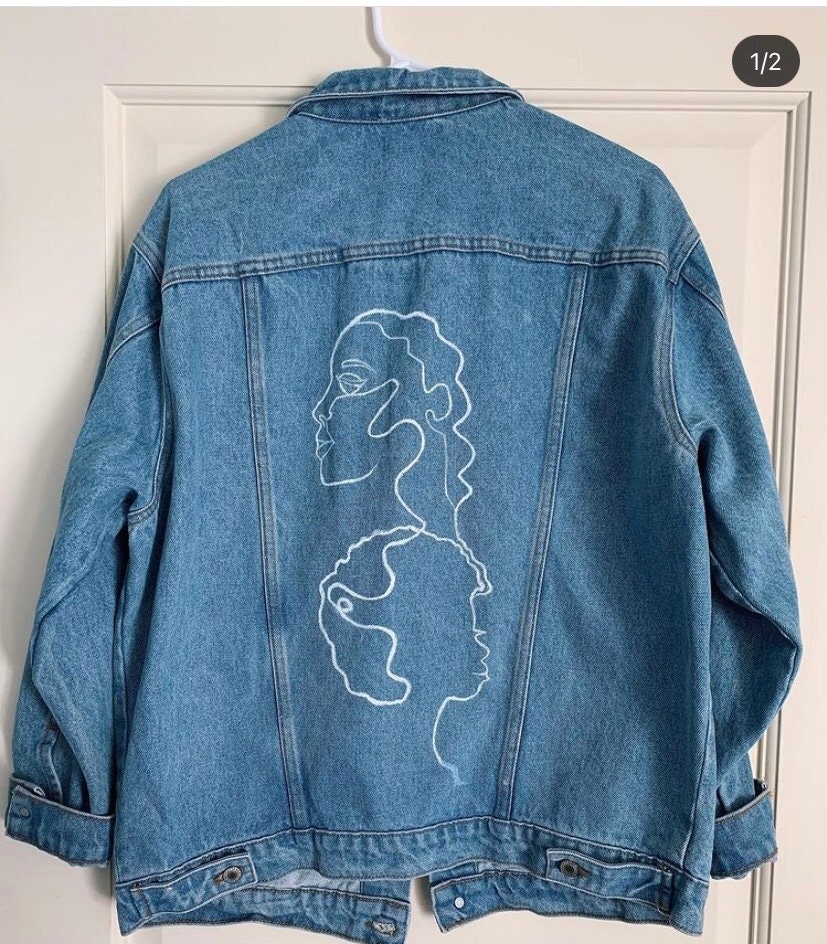 Designer art Katsushiki Hokusai, Hand painted unisex Denim jacket, fabric  painted denim jacket, custom jean jacket - M/man - Yahoo Shopping