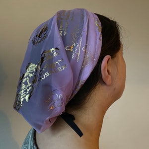 Hebrew and English text Full head covering 'Pray for the peace of Jerusalem' Christian head covering, Christian cover, head cover