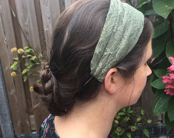 Lace headscarf, 22 cm Christian head covering, headband in various colors Christian cover headcover covering
