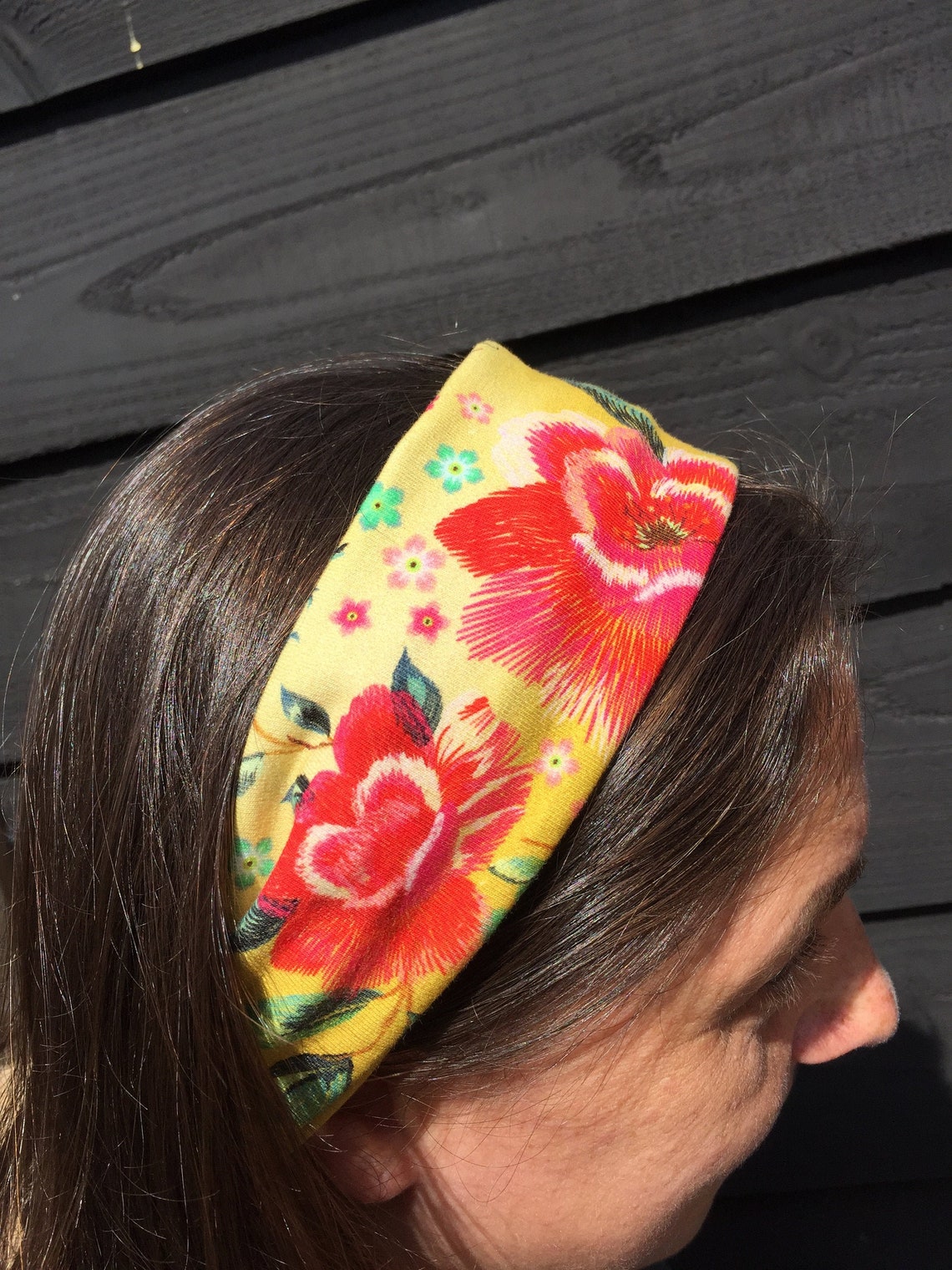 Red flower Christian head covering headscarf cover headband Etsy