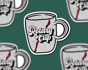 Rotary Cup Tear Physical Therapy Sticker, Waterproof Vinyl Die Cut Decal