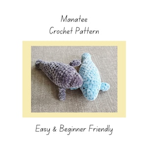 Manatee crochet pattern, amigurumi manatee, ocean crochet