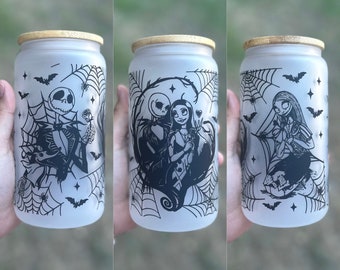 Jack & Sally Glass Can