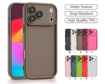 iPhone 17 Phone Case Silicone Grip | Matte Rubber Shockproof Cover