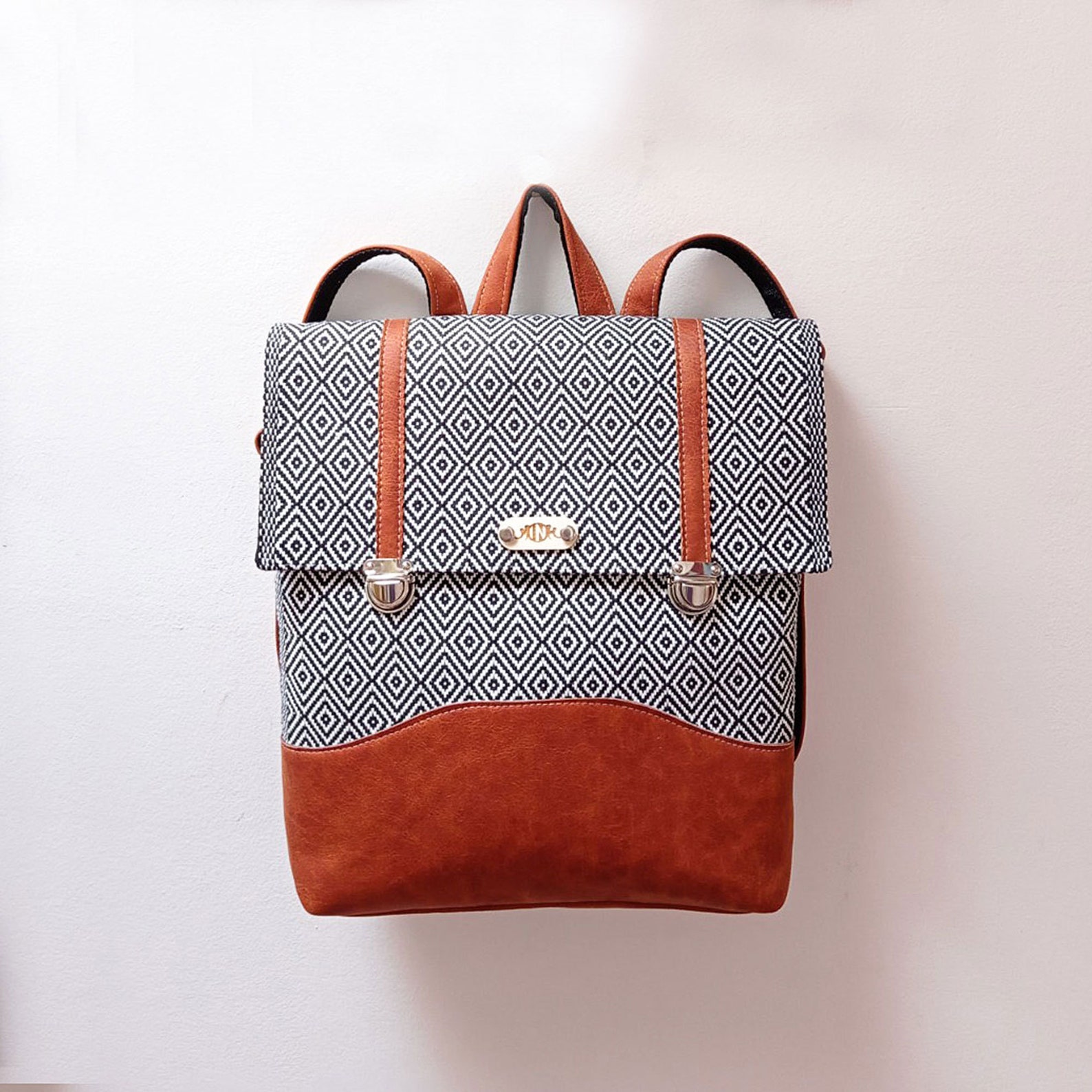 Sac à dos élégant avec tissu en daim et coton pour femmes Etsy France