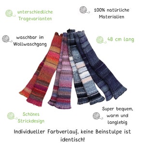 Beinstulpen Damen // für verschiedene Tragevarianten // Overknees Stulpen bequem & warm aus echter Wolle Bild 3